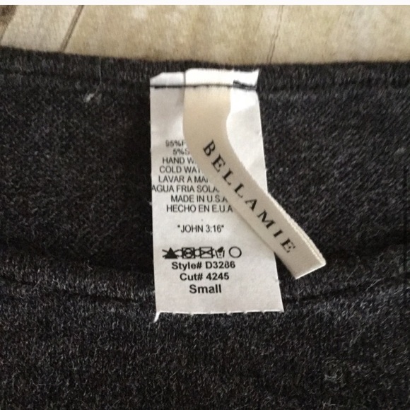 Charcoal Gray w/Black Contrast Trim Tunic - Picture 6 of 8